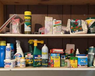 Various Cleaning and Garden Supplies