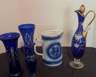 Blue Gold Glass Ceramic