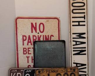 Vintage Traffic Signs License Plates