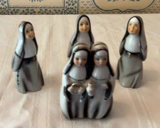 Lefton China Nun Figurines