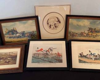 Original Emanuel Haller Nickel etching with assorted prints