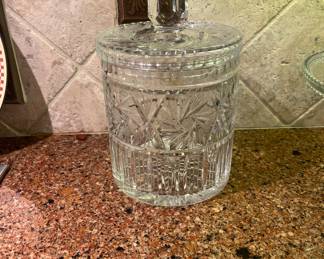 Beautiful Crystal biscuit jar