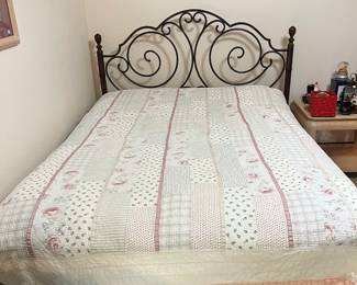 Iron queen, size bed, hand quilted quilt