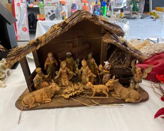 Italian Nativity Set with stable