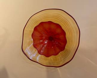 Abstract glass platter. Marano style (hangs on the wall)
