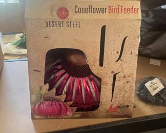 Desert Steel coneflower birdfeeder