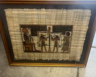 Egyptian painting on Papyrus Paper