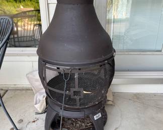 Bali 45-inch cast iron and steel Chimenea