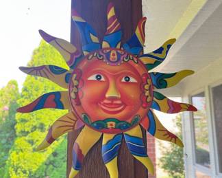 Metal Sun wall art