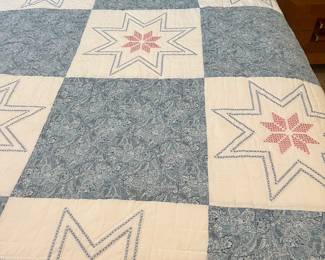 King size hand quilted quilt