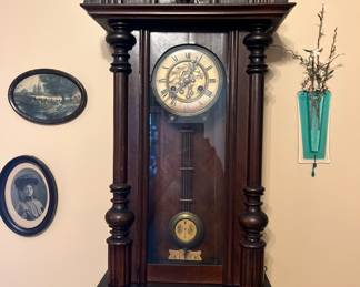 Beautiful antique pendulum wall clock