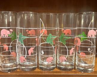 Federal Collins glasses music playful pink elephant and monkey