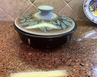 Franciscan earthenware nut tree covered casserole