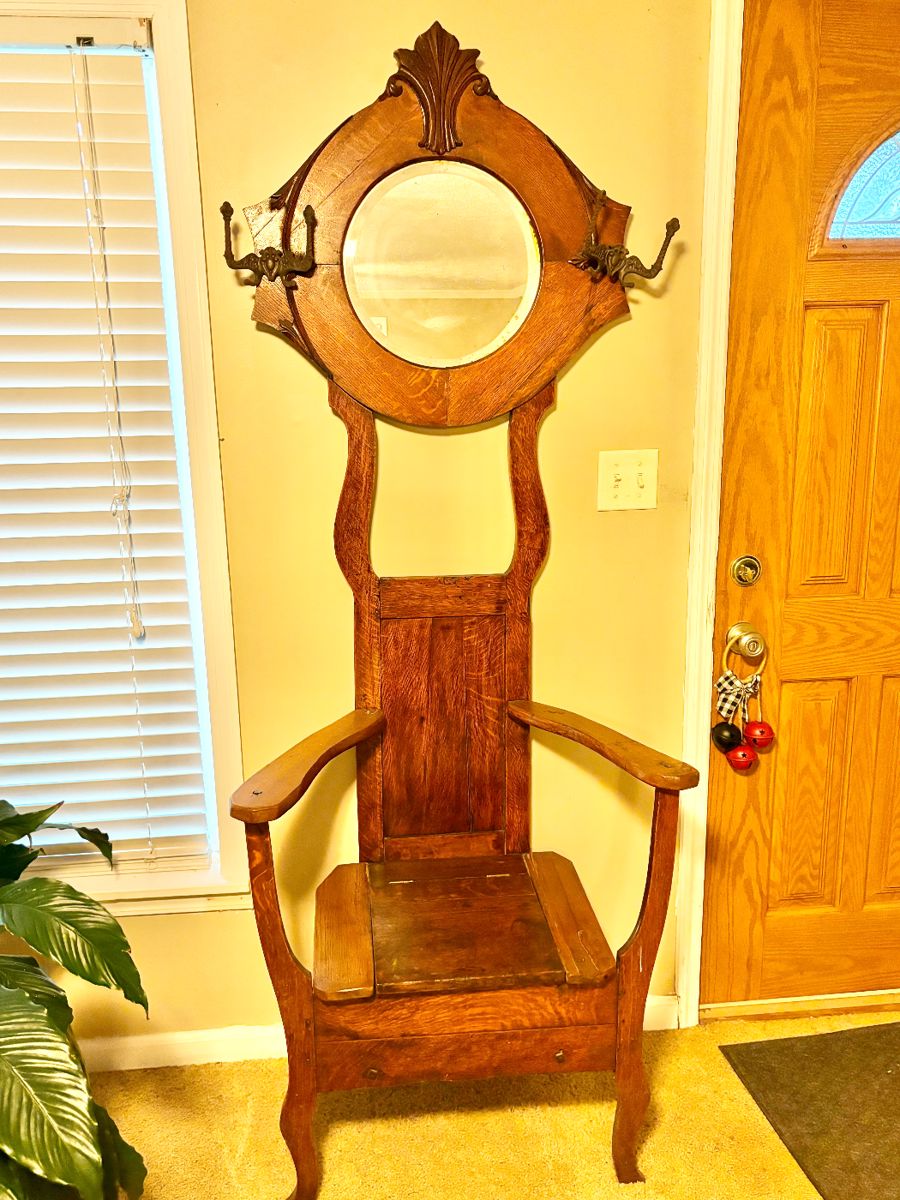 Victorian Oak Hall Tree