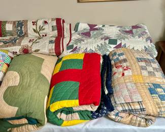 Lots of Old Quilts