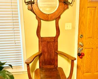 Victorian Oak Hall Tree