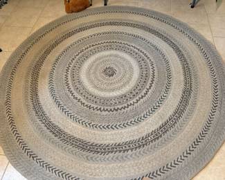 7' Round Fair Isle Wood Rug from Garnet Hill