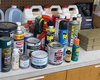 Assorted Paints and Chemicals