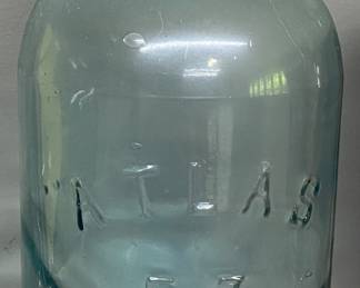 Old Blue Atlas Jar