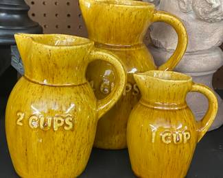 Pottery Measuring Pitchers