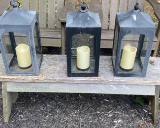 Outdoor Lanterns/Outdoor Bench 