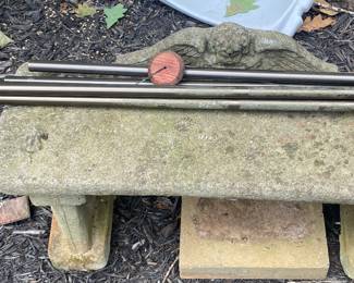Concrete Bench/Windchimes