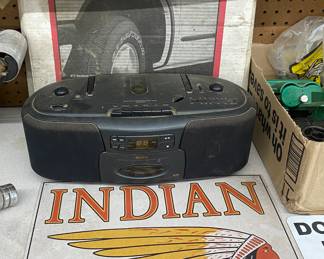 Radio/Indian Motorcycle Sign