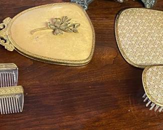 Vintage Hand Mirrors, Combs and Brushes