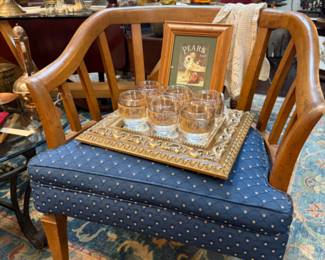 MCM Tub Chair, high ball glasses
