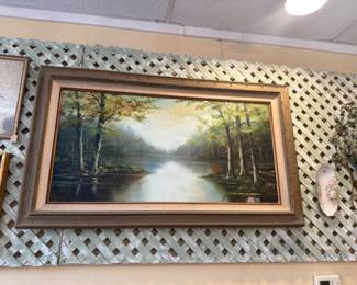 Large Water and Tree landscape scene 
