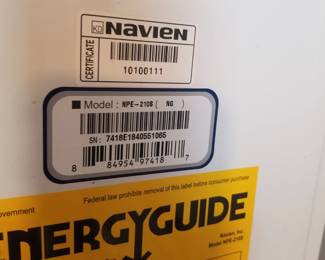 Navien tankless hot water heater
