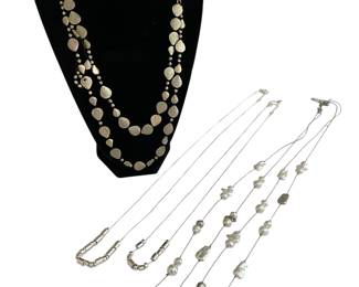 J. Jill Gold tone & 3 silver tone necklaces