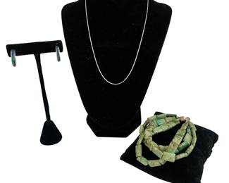 Eilat stone earrings, 925 necklace,
mojito turquoise bracelet