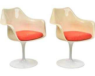 After Saarinen, Pair of Tulip Chairs