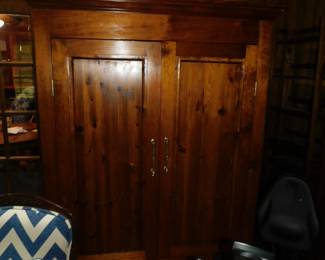 Pine Wardrobe Cabinet