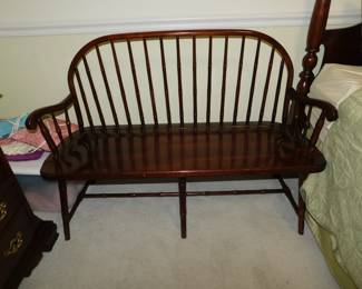 Vintage Mahogany Bow Back Settee