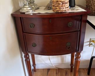 One of a pair of side tables