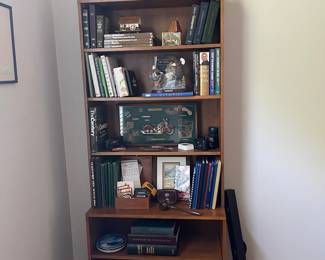 Mid century bookcase, two pieces