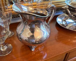 Reed and Arron high quality silver plate water pitcher.