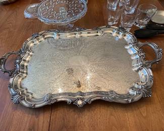 Late 19th century silver plate, English Tray
