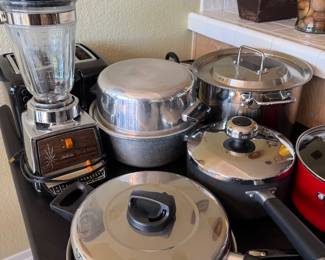 Pots, pans and blender