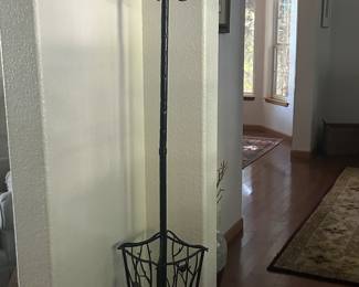 iron Coat Rack with umbrella holder