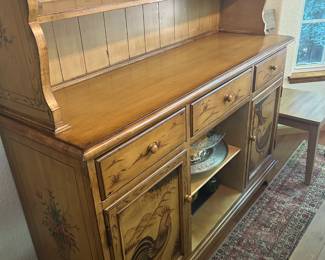French Country Hutch, hand painted