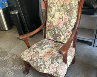 Antique Chair, Tiger Oak claw legs