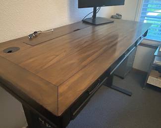 Electronic Standing/Sitting Desk (Naturewood)