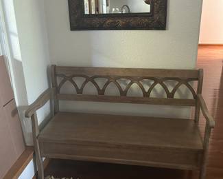 Bench with storage within seat