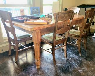 Primitive dining table