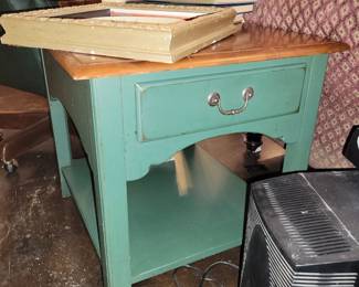 Solid wood side table