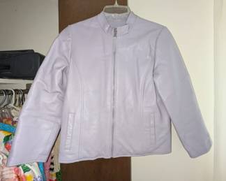 Vintage Lavendar Leather Jacket 