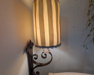 Vintage 1970s Metal Wall Mount Lamp 
